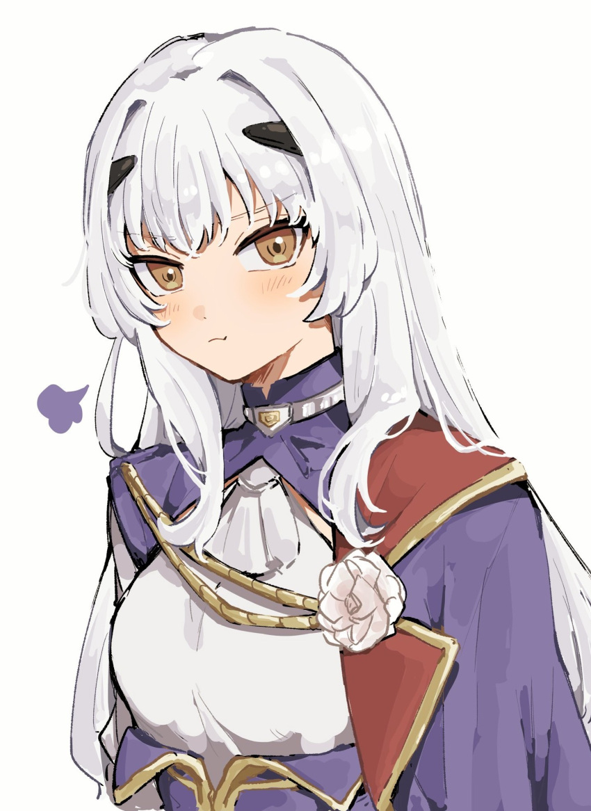 1girl, annoyed, blush, closed_mouth, commentary_request, fate/grand_order, fate_(series), fgo_si
