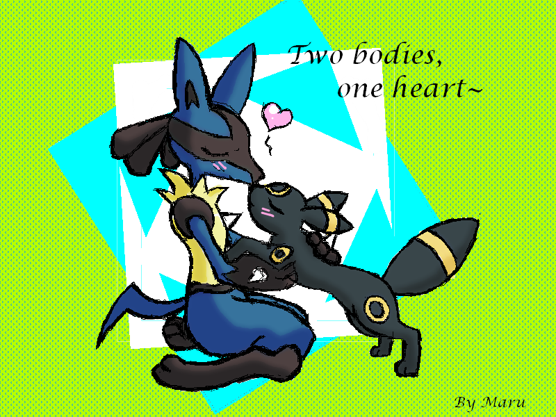 boy, dark, eevee, evolution, fight, girl, heart, kiss, love, lucario, m/m, moon, pokemon, riolu, steel, stone, umbreon