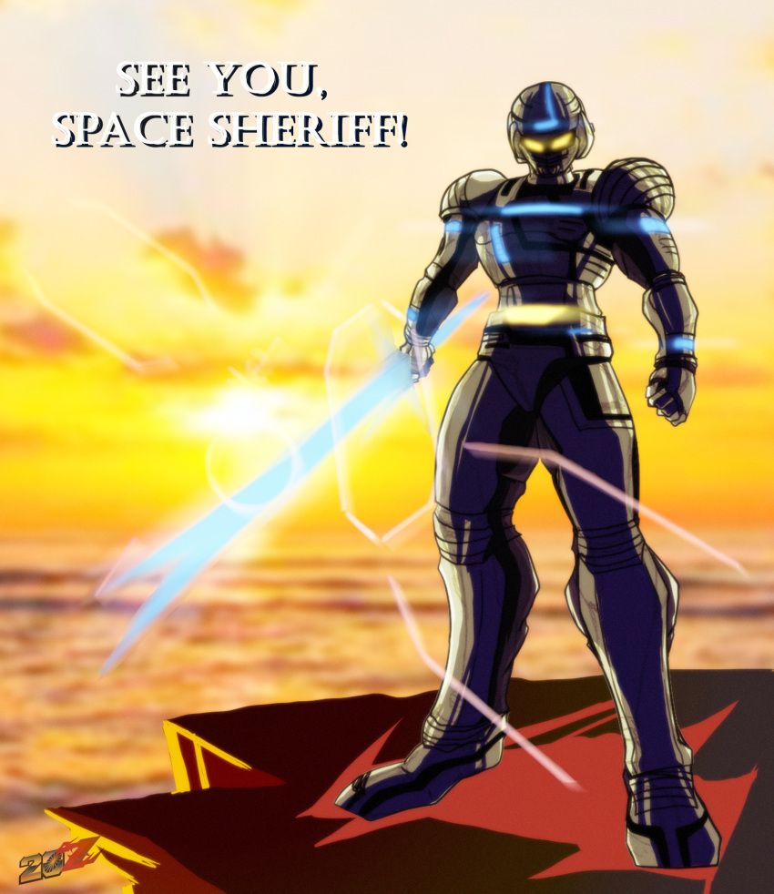 1980s_(style), 1990s_(style), 1boy, armor, armored_bodysuit, bodysuit, character_mask, commentary