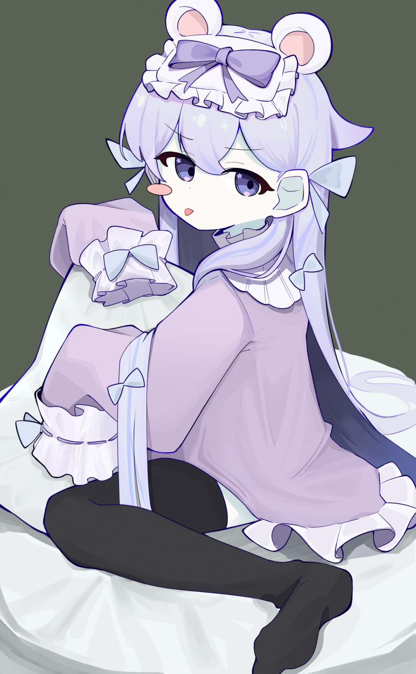 1girl, absurdres, black_socks, bow, captain_poop3, colored_skin, cookie_run, eye_mask