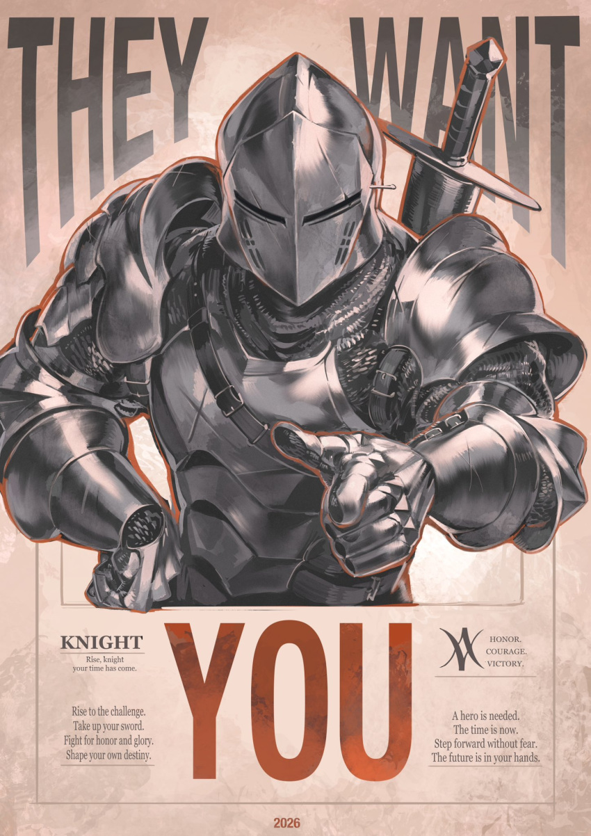 1other, 2026, ambiguous_gender, arm_guards, armor, battle_scarred, breastplate, chainmail