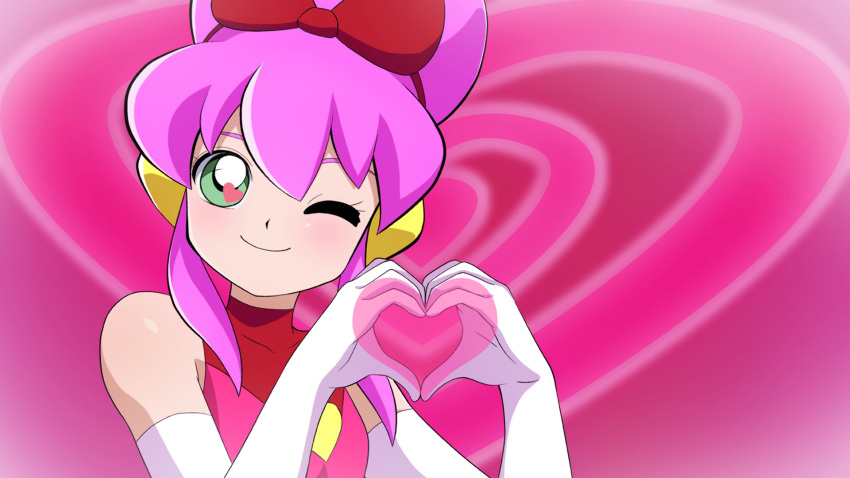 bangs, bare_shoulders, battle_spirits, battle_spirits:_shounen_toppa_bashin, blush, bow, bust, elbow_gloves