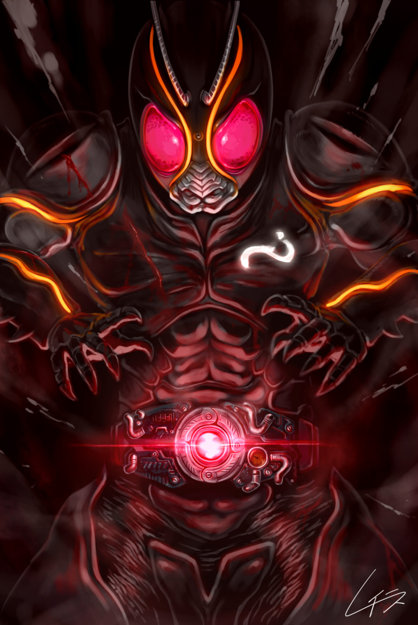 1boy, antennae, armor, black_armor, black_bodysuit, black_helmet, bodysuit, bug