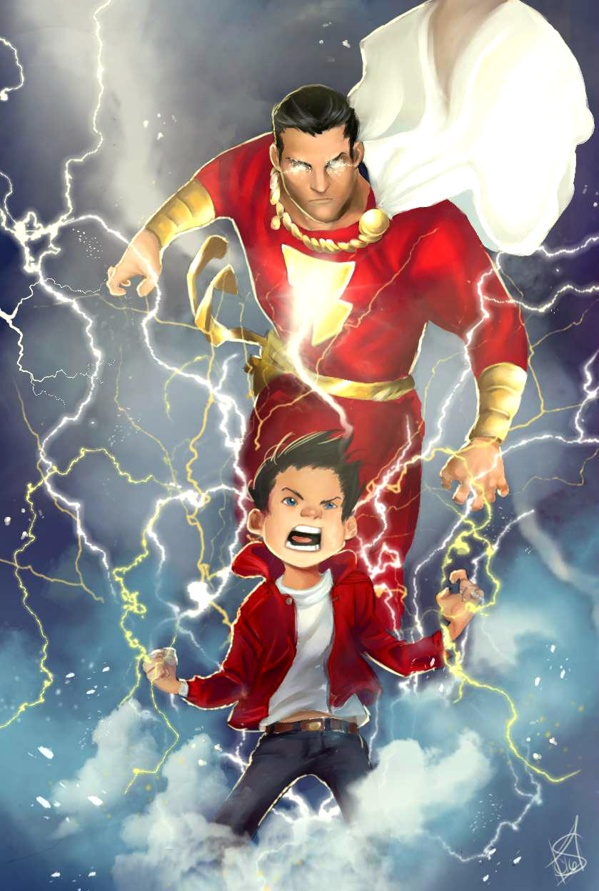 billy_batson, captain_marvel_(marvel), child, commentary, dc_comics, english_commentary, forty-fathoms, highres