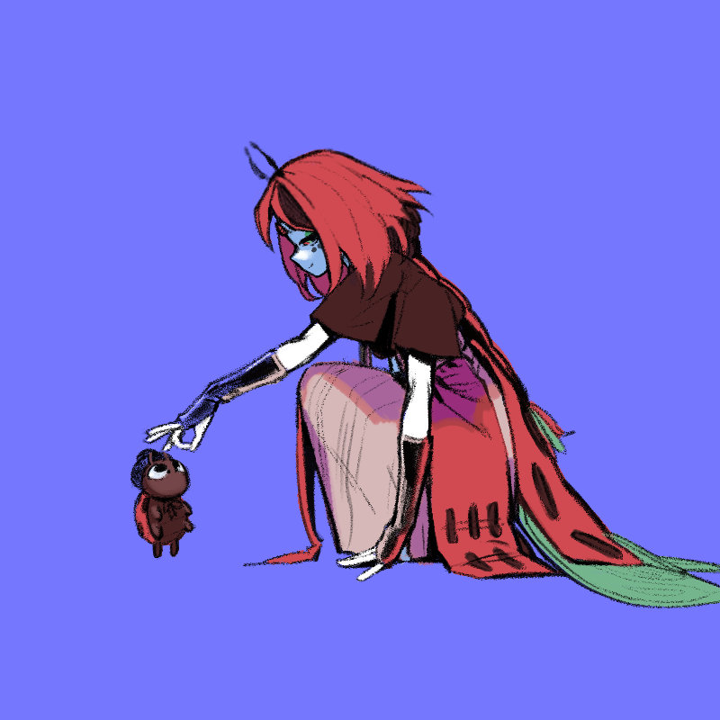 1girl, antennae, arthropod_girl, beastiez, beetle_elytra, beri_(beribug), black_hair, black_sclera