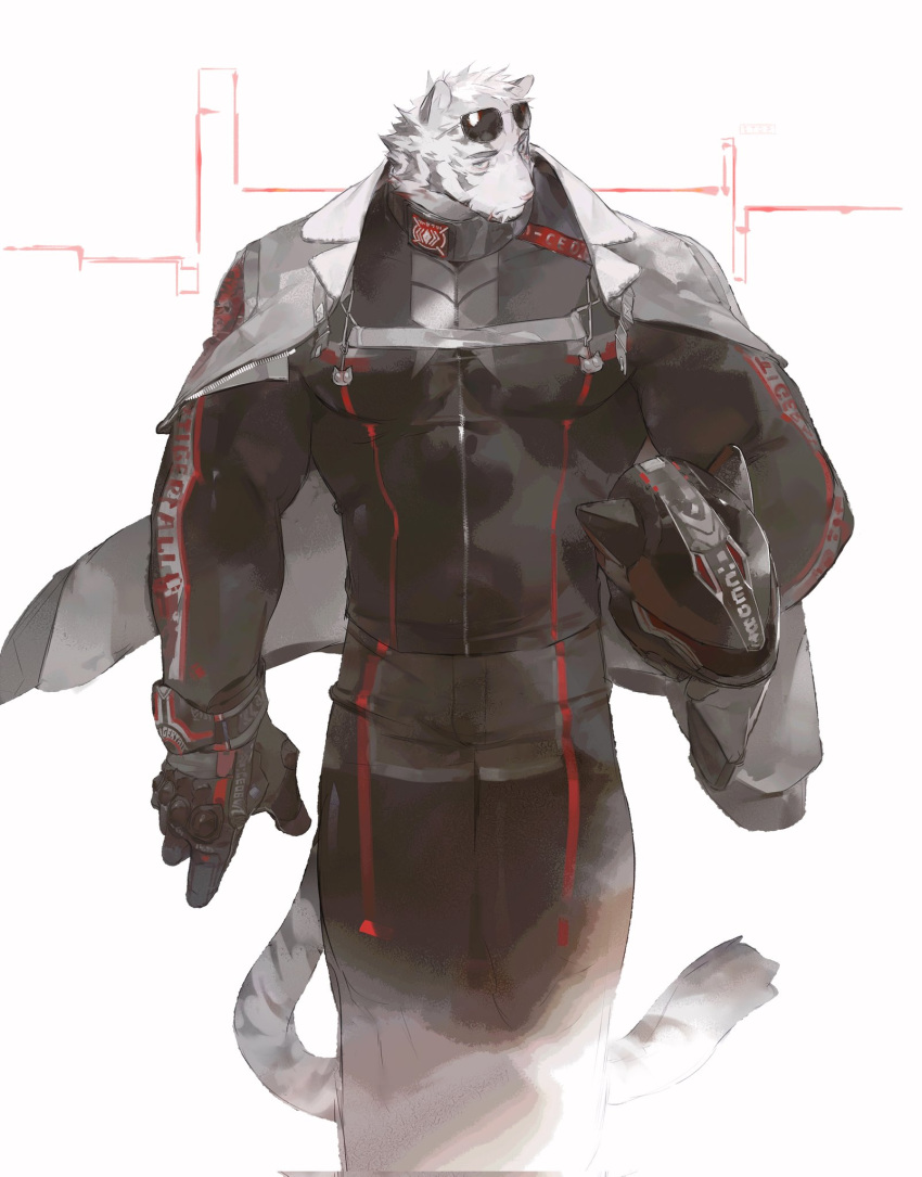 1boy, animal_ears, arknights, black_bodysuit, black_gloves, bodysuit, chinese_commentary, closed_mouth