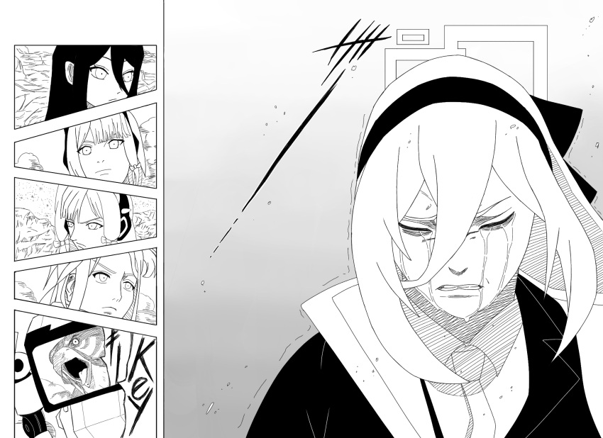 5girls, aris_(blue_archive), bird, blue_archive, bow, closed_mouth, comic_panel_redraw, comically_serious