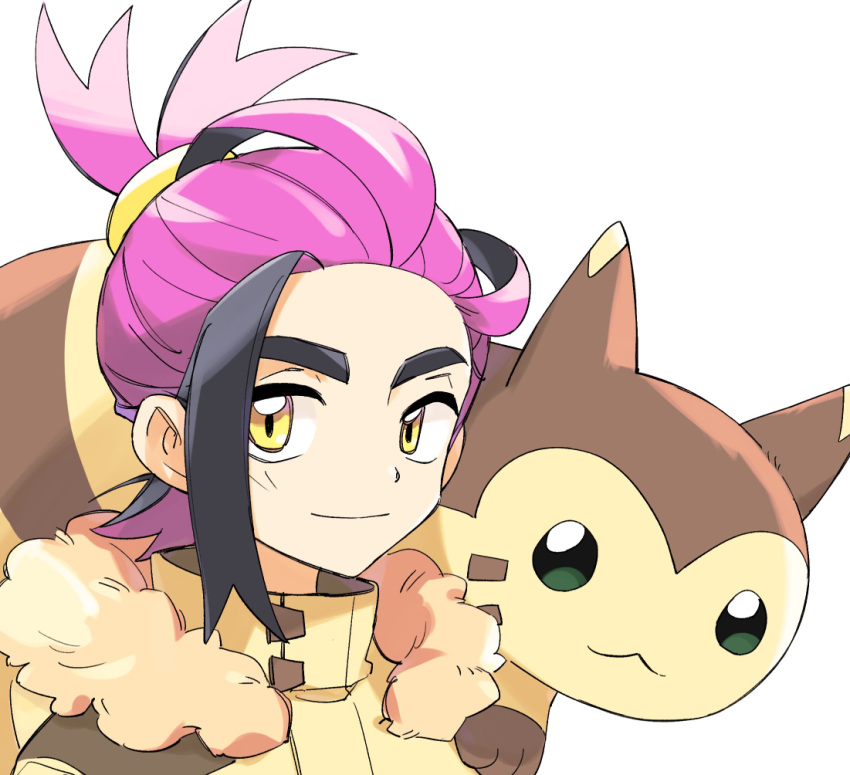 1boy, closed_mouth, commentary_request, furret, hood, hood_down, hooded_jacket, jacket