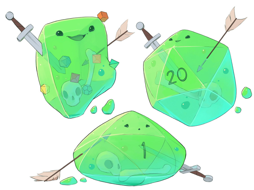 arrow_(projectile), bone, creature, creature_focus, critical_failure, critical_hit, d10_(die), d12_(die)