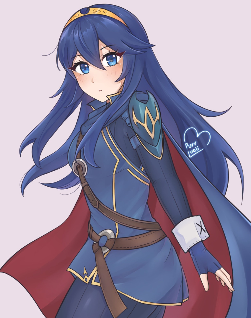 1girl, :o, armor, belt, black_cape, black_dress, black_pants, blue_eyes