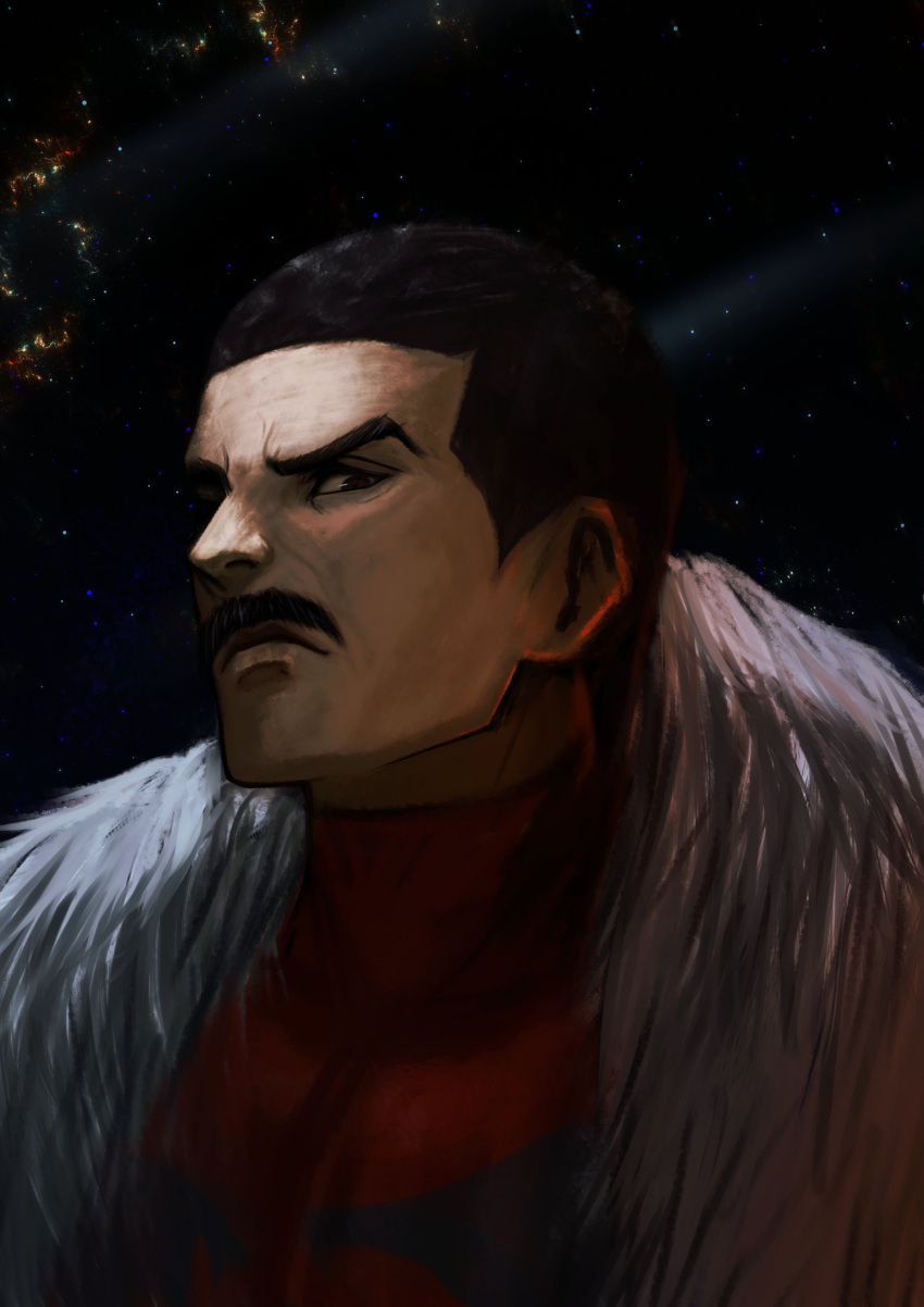 1boy, absurdres, black_hair, bodysuit, crain1art, facial_hair, fade_(haircut), highres