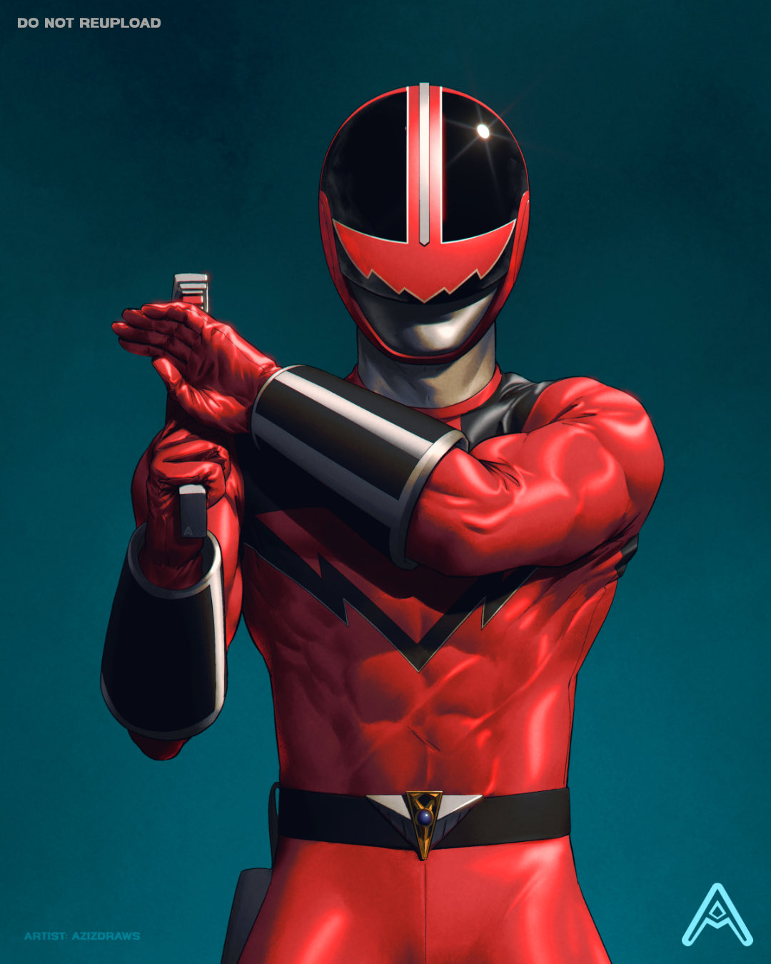 1boy, artist_name, azizdraws, belt, black_belt, bodysuit, bracer, commentary