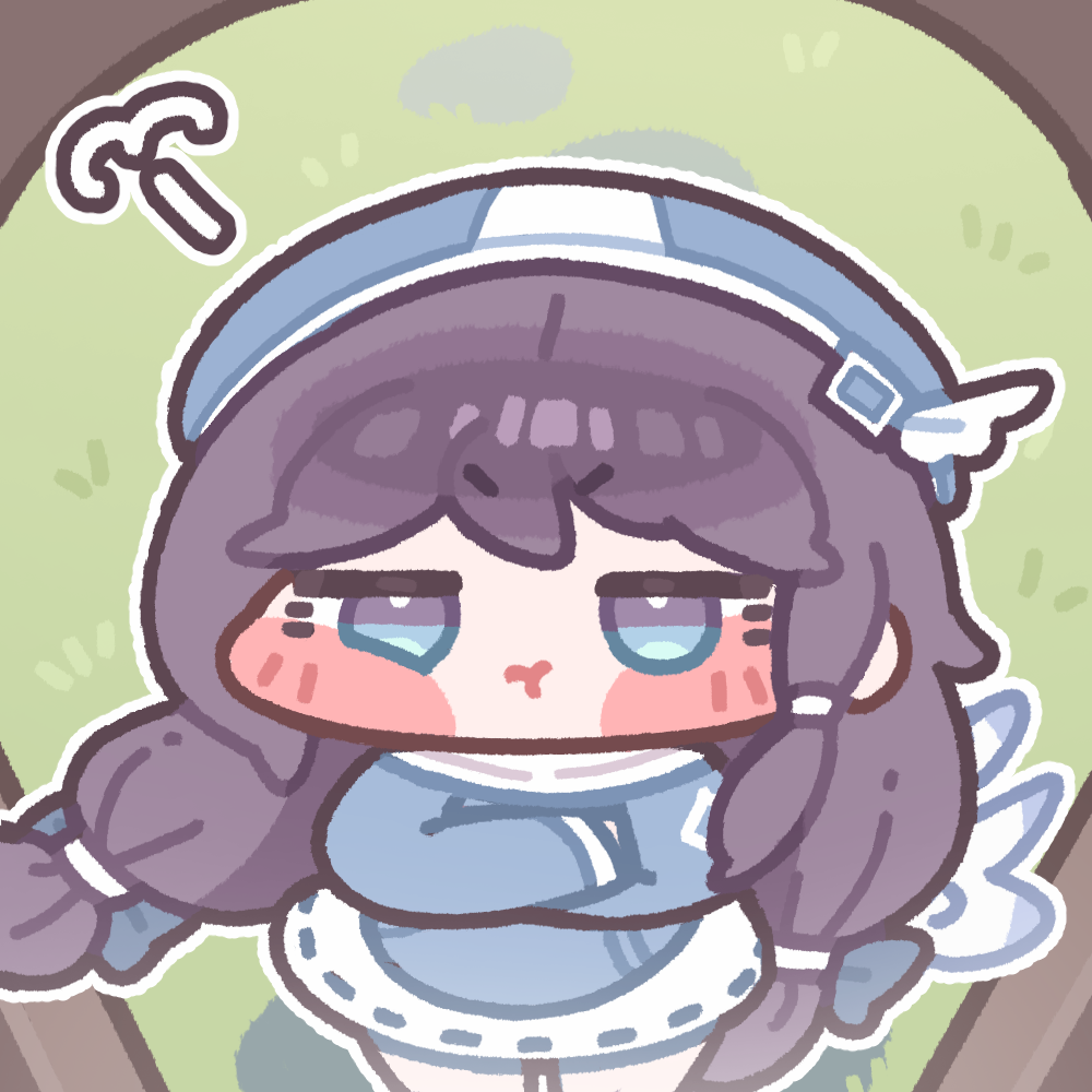 1girl, :t, black_hair, blue_bow, blue_dress, blue_eyes, blue_hat, blush_stickers