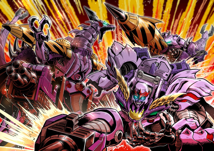 armor, beast_wars, beast_wars_ii, blue_eyes, claws, clenched_teeth, commentary_request, dragon