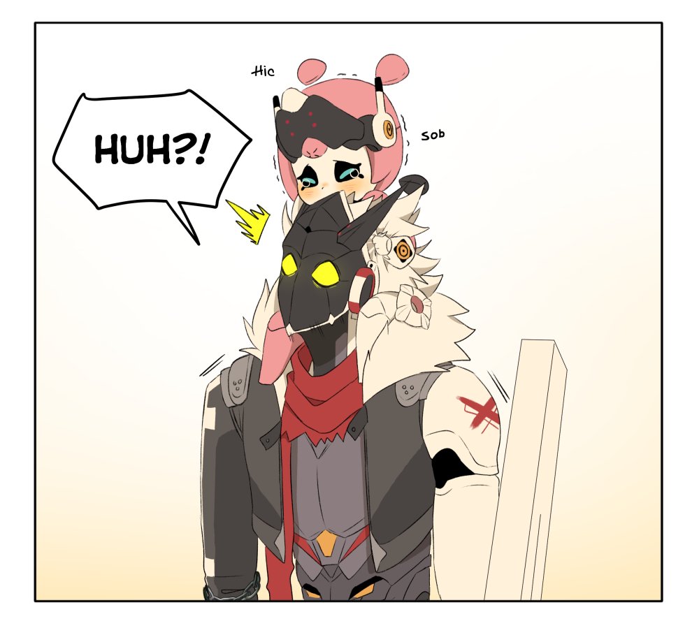 1boy, 1girl, aged_up, aria_(robot)_(zenless_zone_zero), aria_(zenless_zone_zero), artist_name, billy_kid, billy_kid_(starlight)