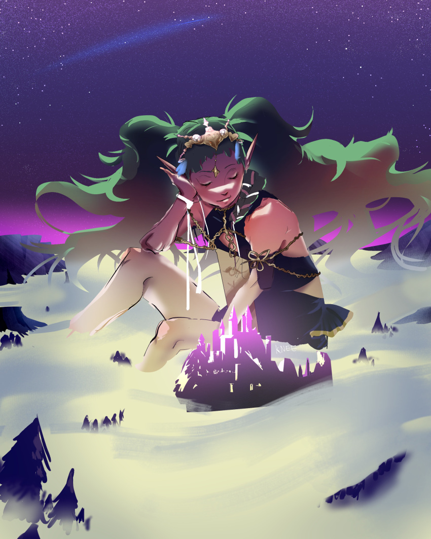 1girl, absurdres, bare_shoulders, closed_eyes, closed_mouth, fire_emblem, fire_emblem:_three_houses, giant