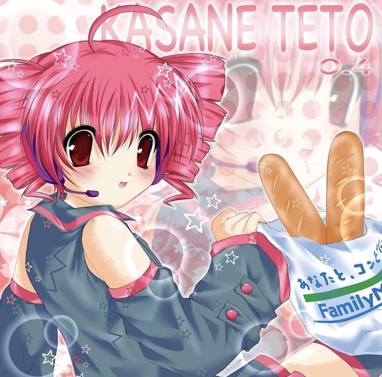 1girl, 2000s_(style), :d, ahoge, bag, baguette, blush, bread