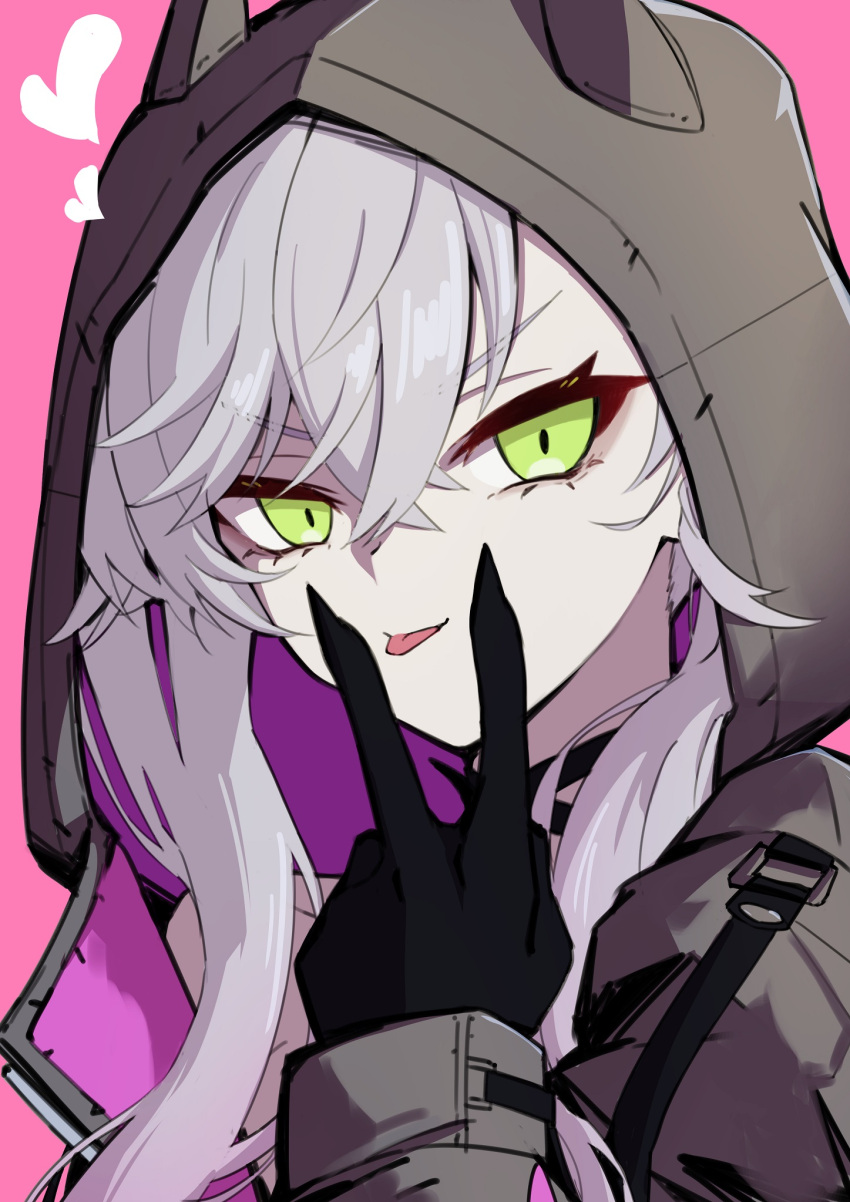 1girl, fate/grand_order, fate_(series), green_eyes, hamao_1, highres, hood, hoodie