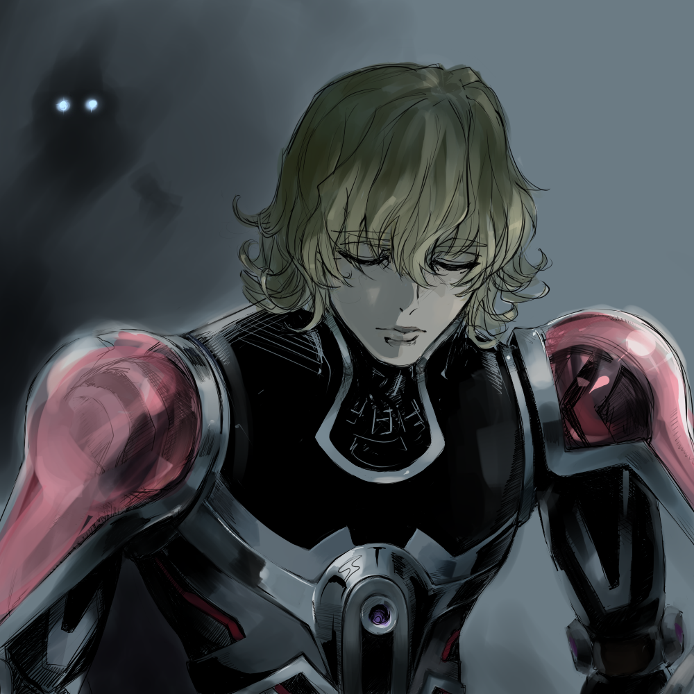 barnaby_brooks_jr, beardorado, blonde_hair, closed_eyes, drawfag, eyes_closed, glowing, glowing_eyes