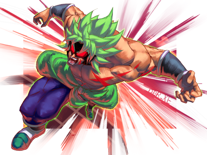 1boy, broly_(dragon_ball_super), colored_sclera, dbrxe, dragon_ball, dragon_ball_super, dragon_ball_super_broly, full_body