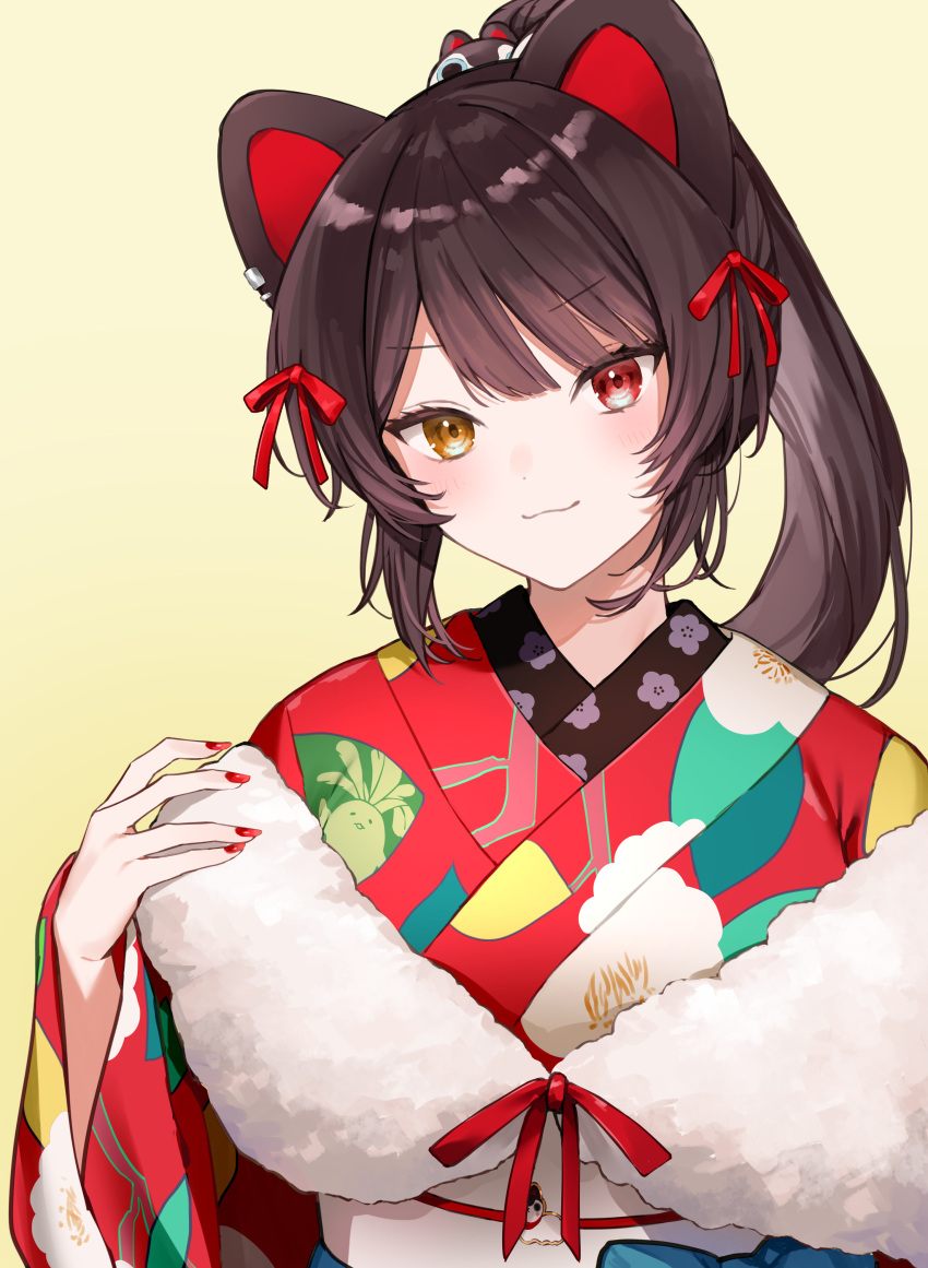 1girl, absurdres, animal_ears, black_hair, closed_mouth, commentary_request, dog_ears, dog_girl