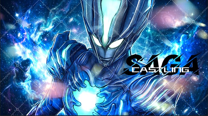1boy, alien, artist_name, blue_background, blue_gem, blue_skin, blue_theme, castlings