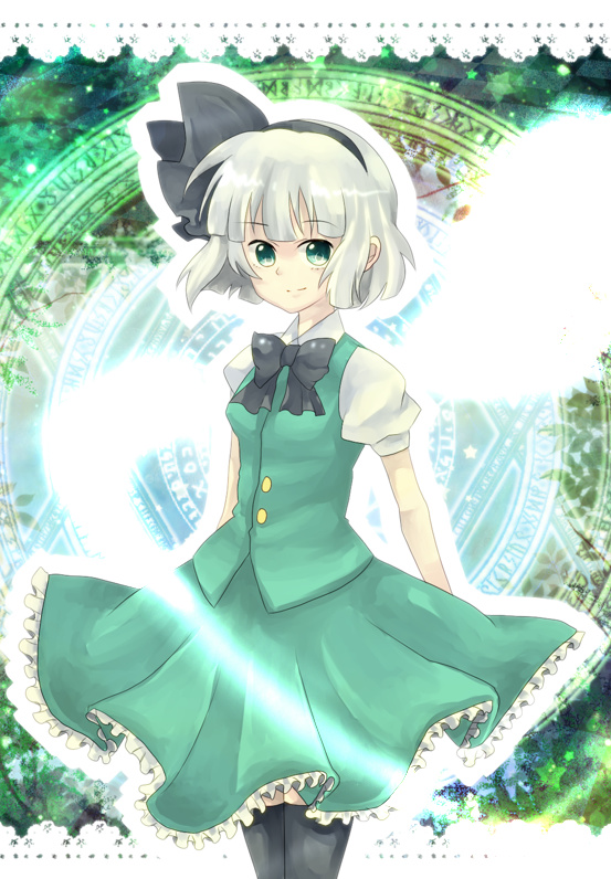 bad_id, green_eyes, hitodama, konpaku_youmu, konpaku_youmu_(ghost), magic_circle, reira_(r-suoh), solo