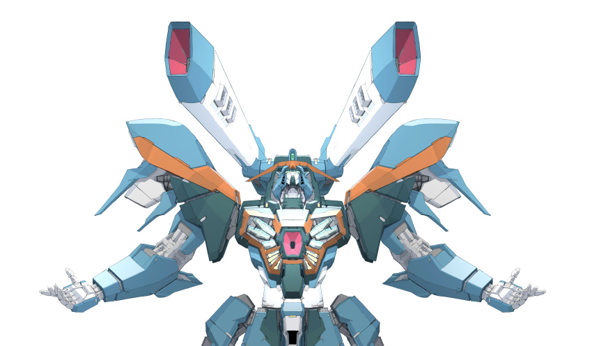 absurdres, beam_cannon, calamity_gundam, chinese_commentary, commentary_request, gundam, gundam_seed, head_back