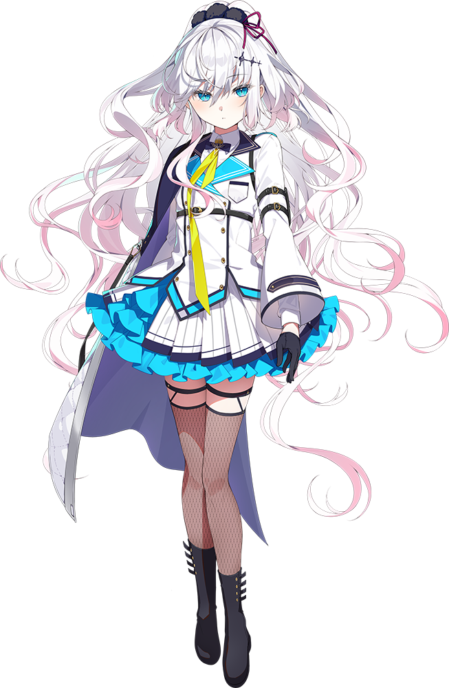 1girl, black_boots, black_gloves, blue_eyes, boots, cloak, dimension_totsu_lovers!!, gloves