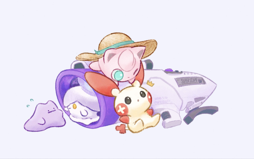 ._., candle, ditto, fire, fireblast, green_eyes, hat, highres