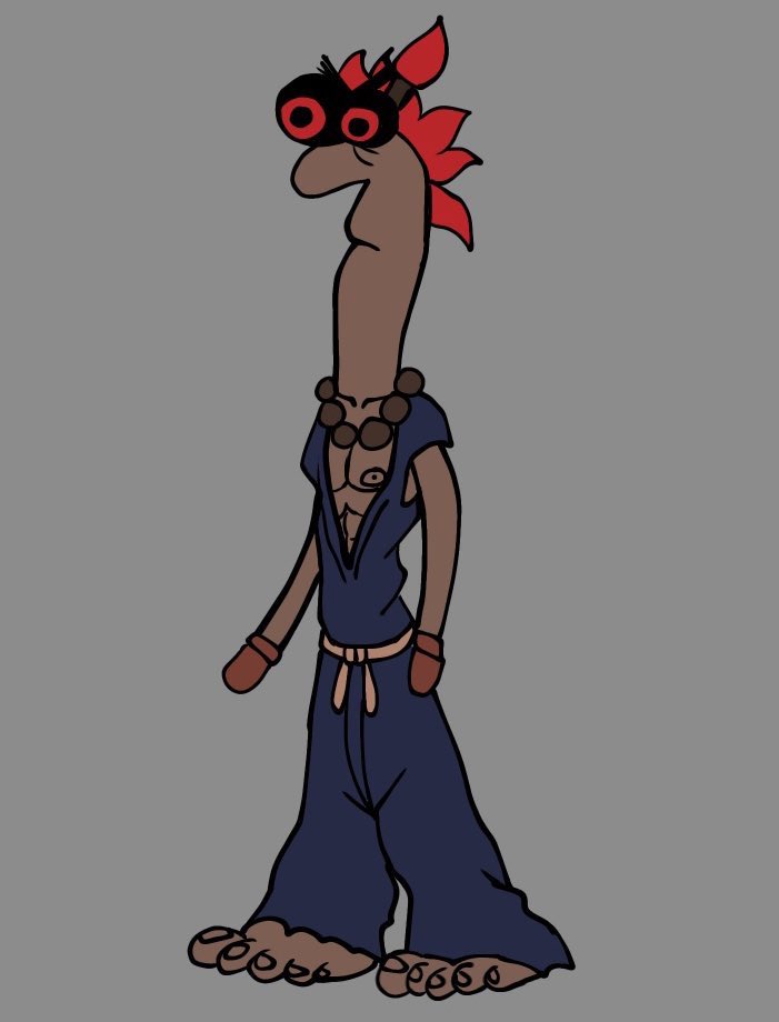 1boy, akuma_(street_fighter), barefoot, beads, brown_gloves, crossover, dougi, full_body, furry, fusion, gloves, grey_background, jewelry, jpeg_artifacts, male_focus, monkey, necklace, parody, pearl_necklace, prayer_beads, red_hair, simple_background, sizzzzio, smiling_friends, solo, standing, street_fighter, style_parody, sunglasses, trait_connection, what