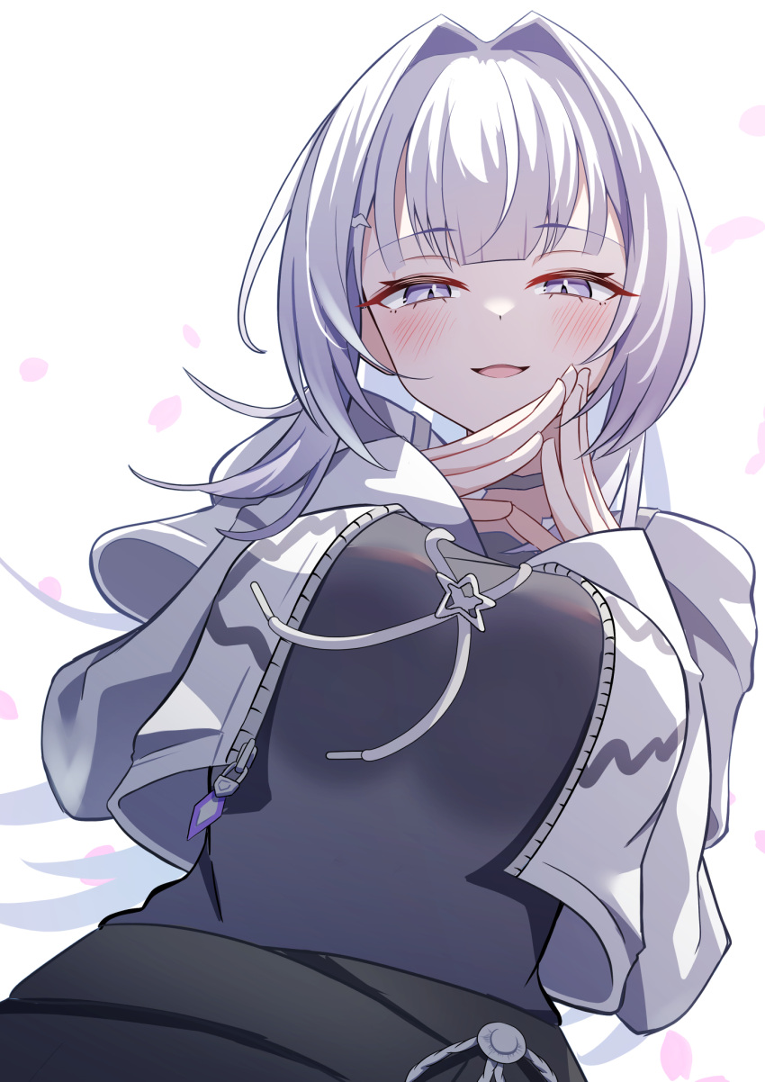 1girl, commentary_request, grey_eyes, highres, hizukoko, kiyosumi_lyra, long_hair, long_sleeves