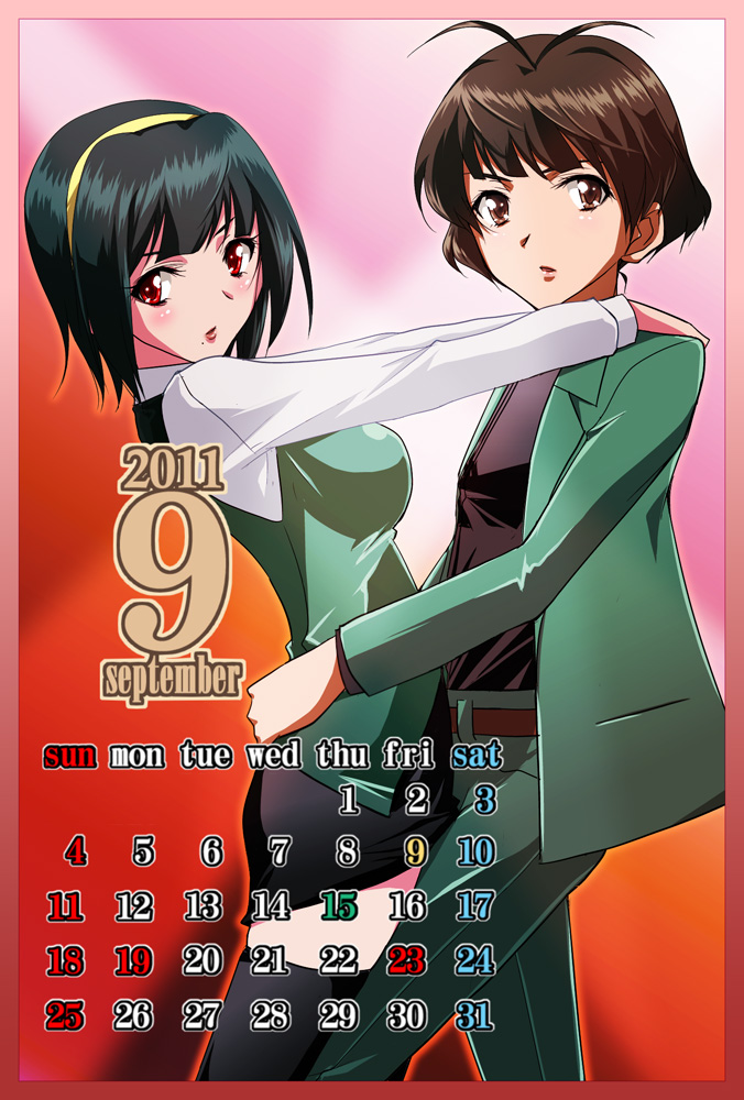 black_hair, brown_eyes, brown_hair, calendar, hairband, idolmaster, idolmaster_dearly_stars, otonashi_kotori