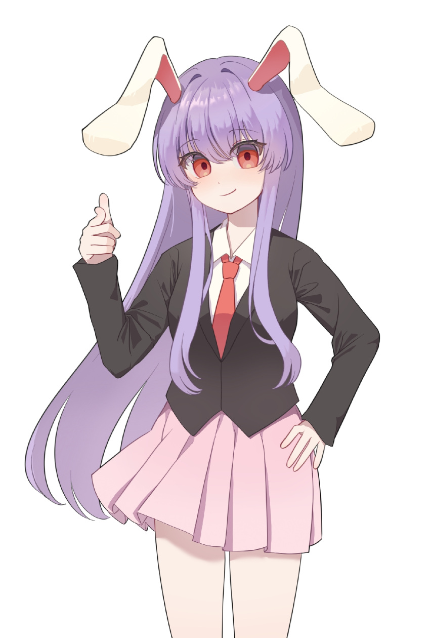 1girl, animal_ears, black_jacket, blazer, breasts, chinese_commentary, closed_mouth, collared_shirt