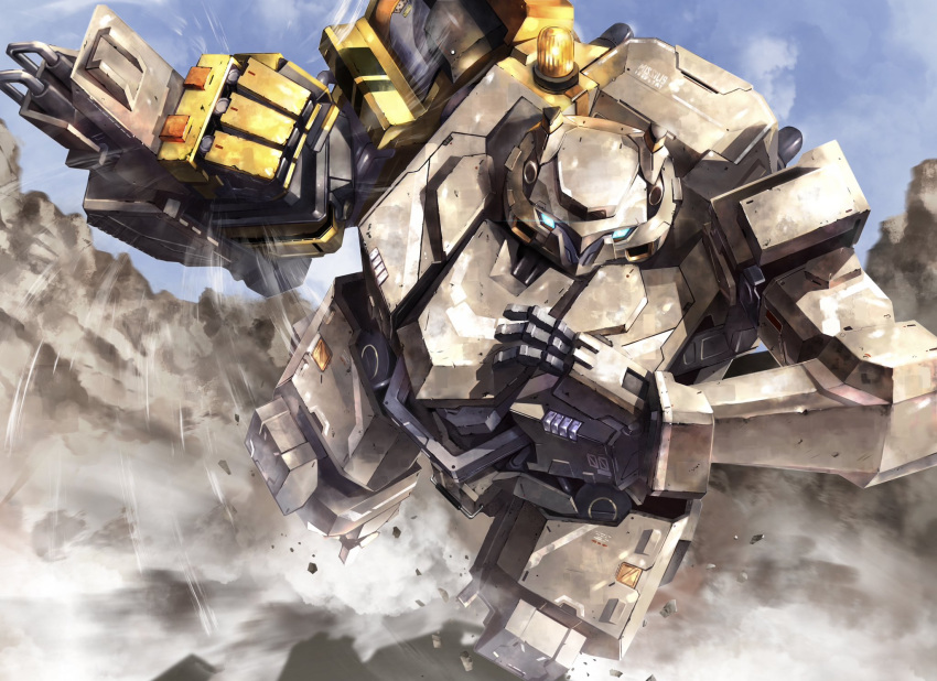 dust, glowing, glowing_eyes, goddess_of_victory:_nikke, highres, incoming_attack, incoming_punch, li_han
