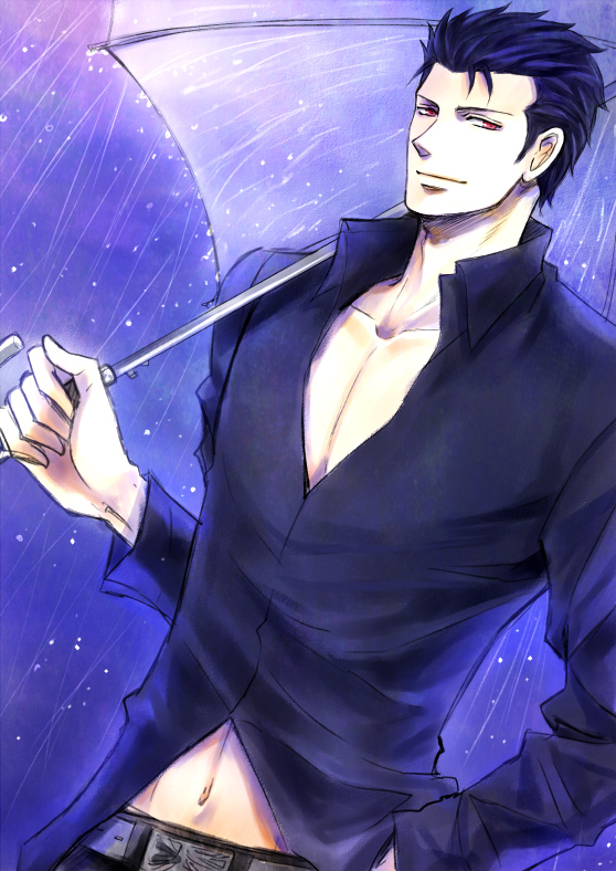black_hair, blue_eyes, el_shaddai, kaoru, lucifel_(el_shaddai), lucifer_(el_shaddai), male, red_eyes