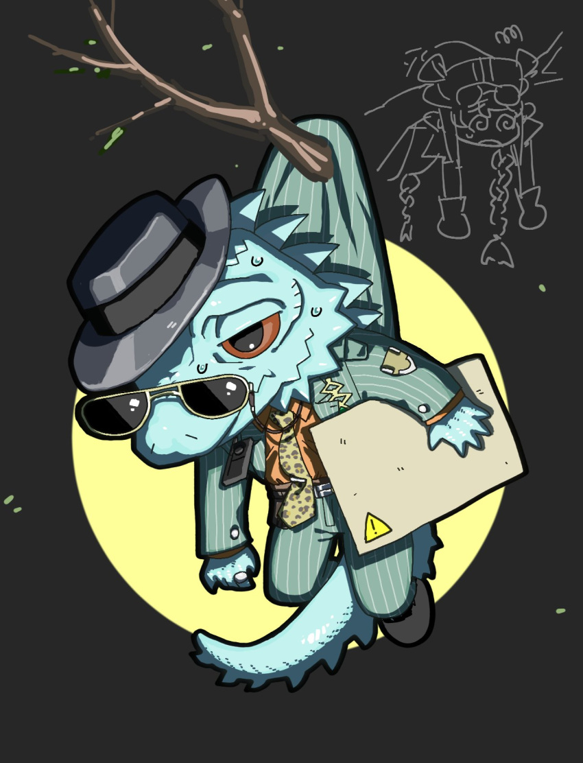 1boy, 1girl, @_@, arknights, black_background, black_hat, braid, branch