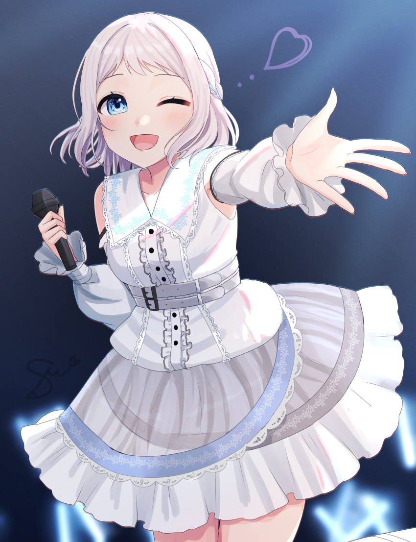 1girl, absurdres, aqua_eyes, blue_eyes, blush, braid, collarbone, commentary_request