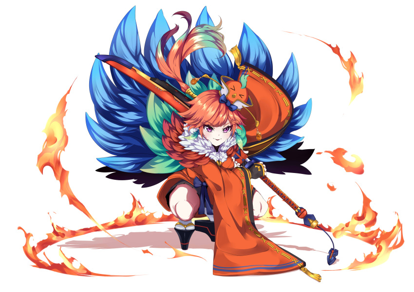 1girl, absurdres, beni-enma, beni-enma_(cosplay), bird_hat, commentary_request, cosplay, earrings