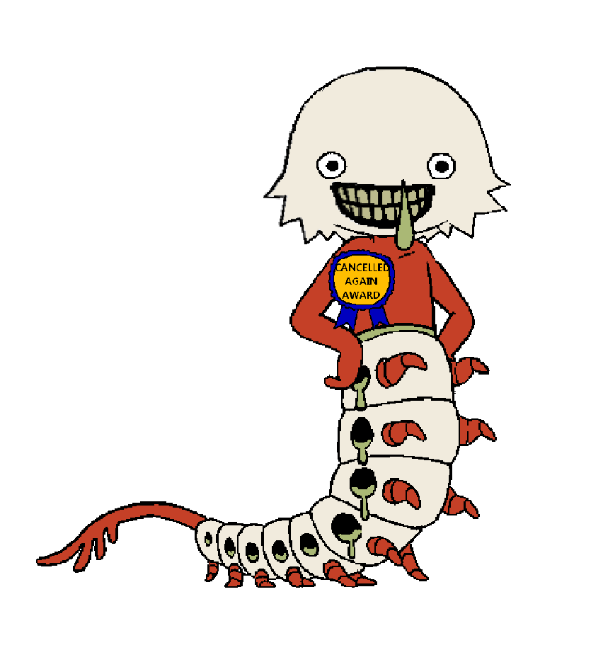award_ribbon, bug, colored_skin, colored_teeth, commentary, creature, creature_focus, english_commentary