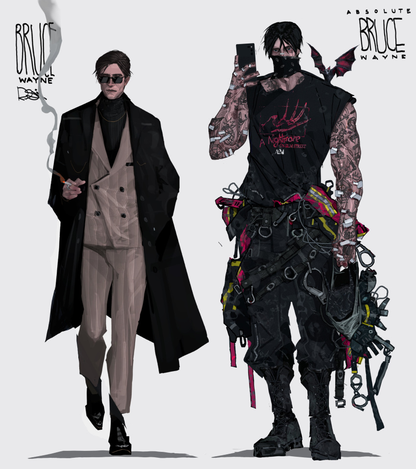 2boys, absolute_batman, absolute_dc, absurdres, batman_(series), bruce_wayne, bruce_wayne_(absolute_dc), dc_comics