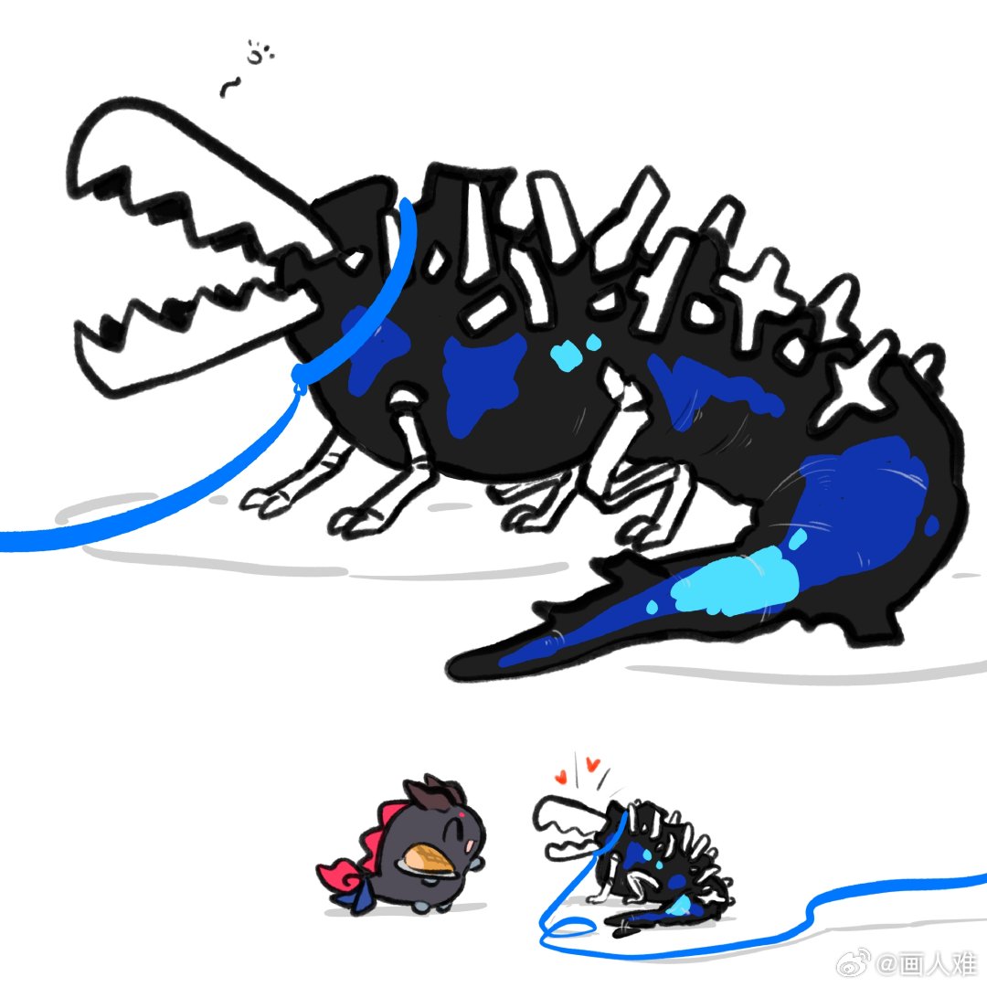 1boy, arknights, chibi, chinese_commentary, commentary_request, creature, dragon, dragon_bean_(arknights)