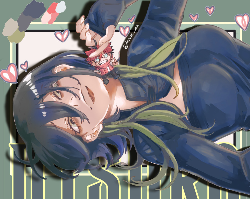 1girl, absurdres, alma_(gokurakugai), black_hair, black_shrug, breasts, character_doll, character_name
