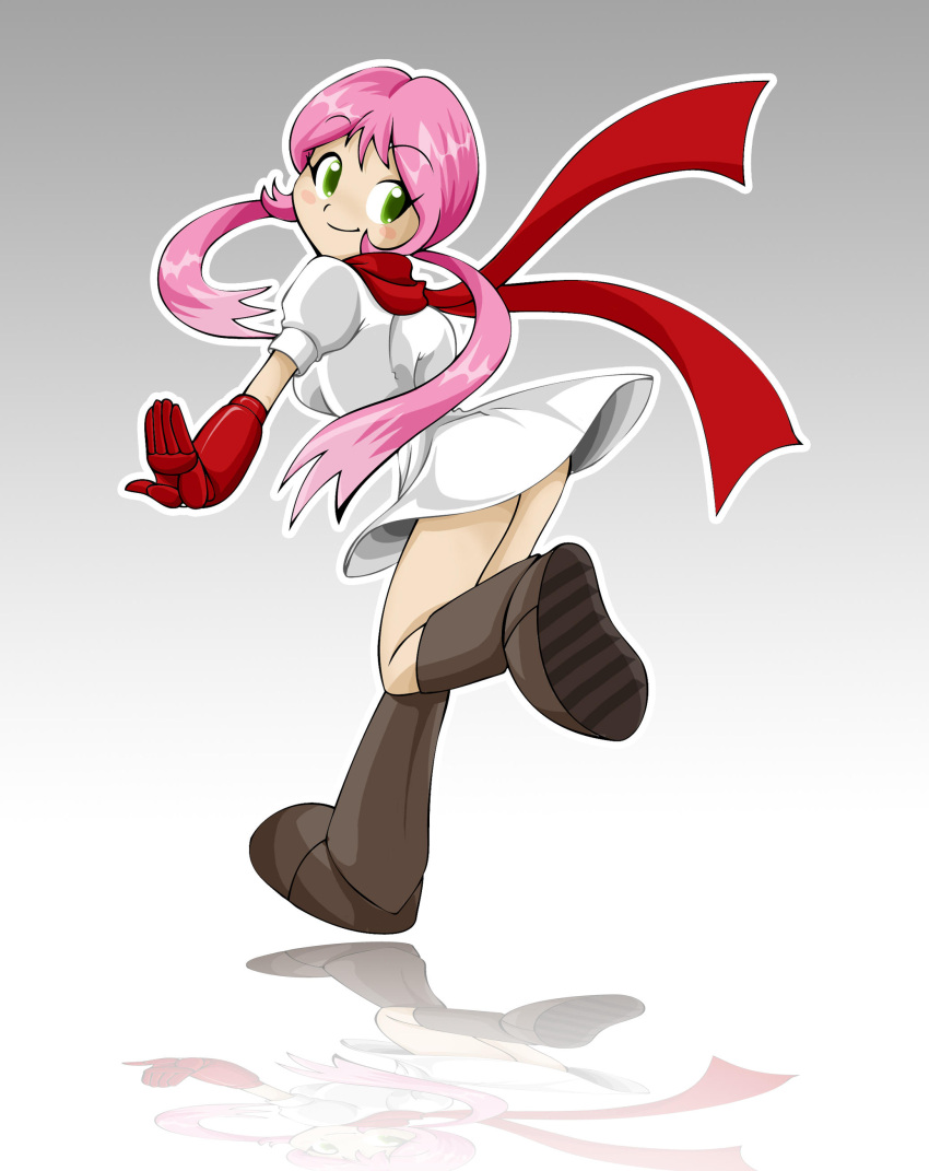absurdres, android, armor, armored_boots, blush, boots, breasts, dress
