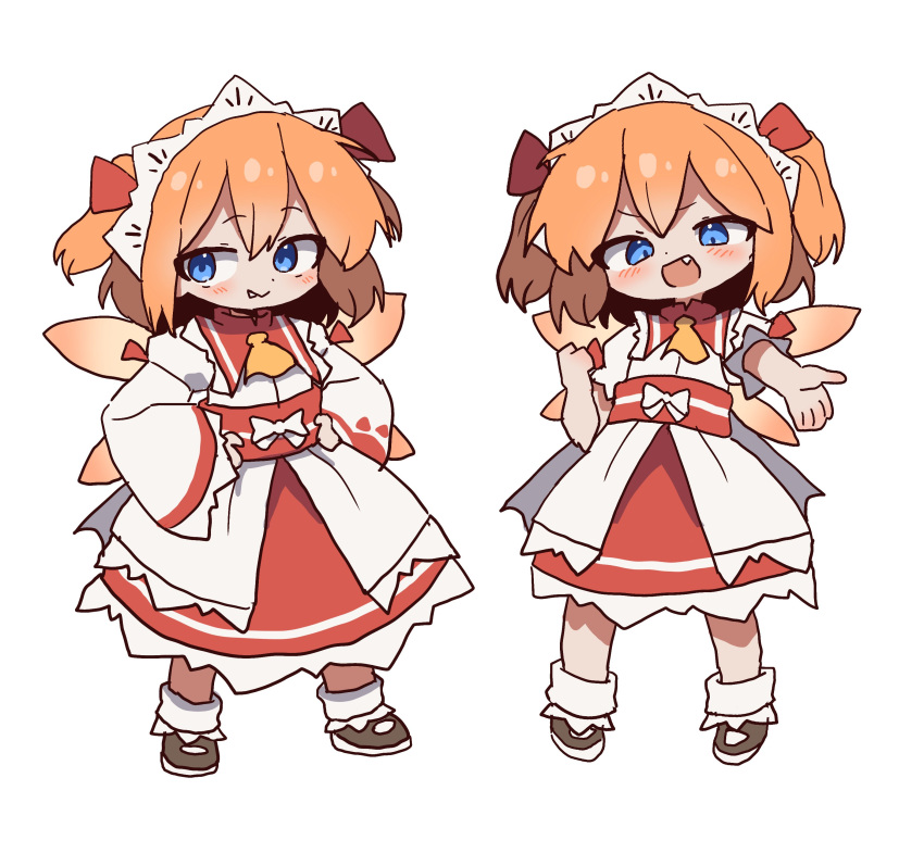 1girl, absurdres, ankle_socks, ascot, black_shoes, blue_eyes, blush, bow