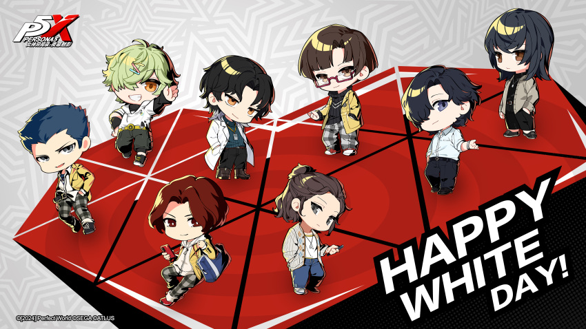 6+boys, absurdres, artist_request, ashiya_masaki, black_hair, blue_eyes, blue_hair, brown_eyes