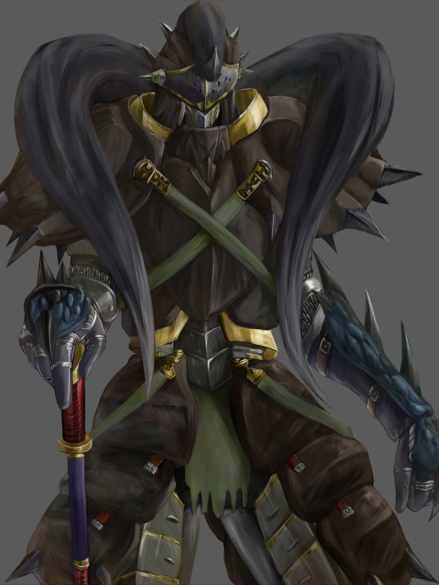capcom, diablos_(armor), gauntlets, horns, monster_hunter, norihiro_(tsu-mukimuki), rathalos_(armor), spikes