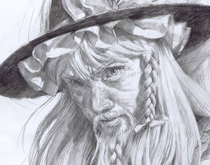 beard, braid, cho_marisa, face, facial_hair, genderswap, hair_ribbon, hat, kirisame_marisa, male, misawa_hiroshi, monochrome, mustache, portrait, realistic, ribbon, solo, touhou, traditional_media