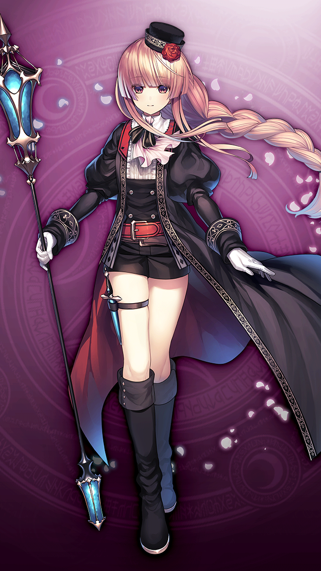 1girl, ascot, belt, black_boots, black_hat, black_shorts, boots, braid