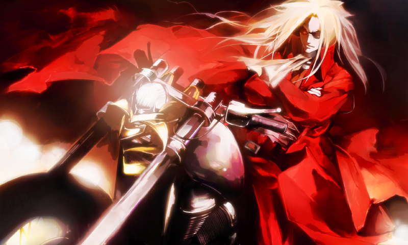 big_bang_beat, big_bang_beat_revolve, blonde_hair, crossed_arms, ending, idagawa_ren, jacket, long_coat